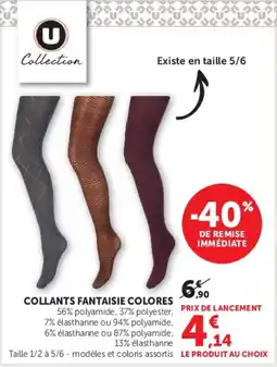 Hyper U U Collection Collants Fantaisie Colorés offre