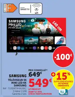 Hyper U SAMSUNG TÉLÉVISEUR 55 MINI LED 4K offre