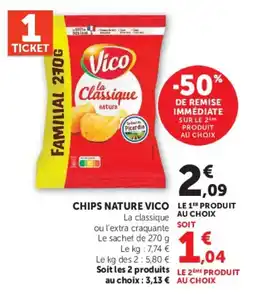 U Express Vico Chips nature offre