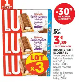 U Express LU Biscuits Petit écolier offre