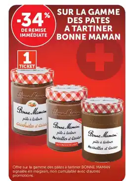 U Express Bonne maman sur la gamme des pates offre