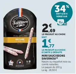 U Express Savernou Mini saucissons offre