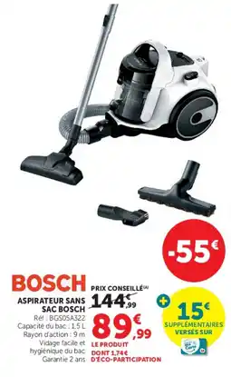 Hyper U BOSCH ASPIRATEUR SANS SAC BOSCH offre