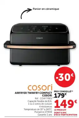 Hyper U cosori AIRFRYER TWINFRY COMPACT offre