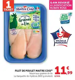 U Express Maitre coq filet de poulet offre