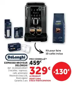 Hyper U Delonghi expresso broyeur offre