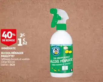 Auchan Alcool ménager paulette offre