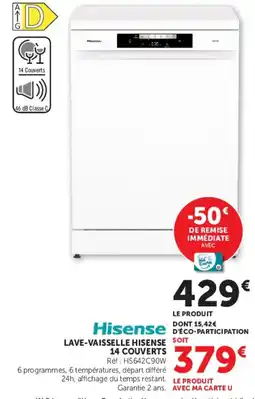 Hyper U Hisense LAVE-VAISSELLE HISENSE offre