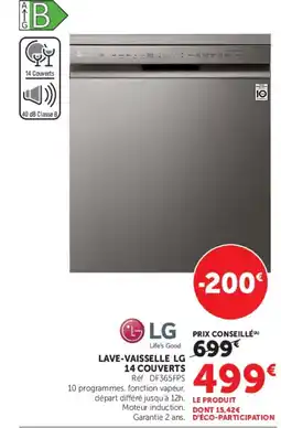 Hyper U LG LAVE-VAISSELLE offre