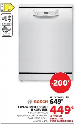 Hyper U BOSCH LAVE-VAISSELLE BOSCH offre