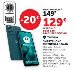 Hyper U motorola SMARTPHONE MOTOROLA G06 4G offre