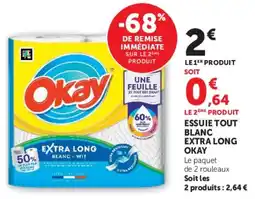 U Express Okay Essuie tout blanc extra long offre