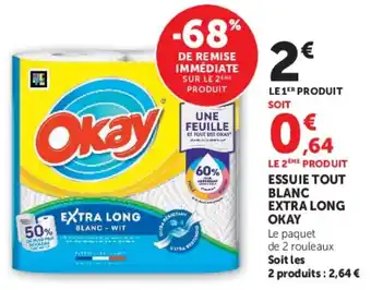 Okay Essuie tout blanc extra long