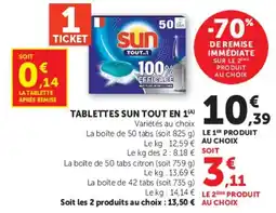 U Express SUN Tablettes Tout en 1 offre