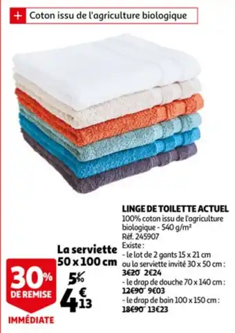 Auchan Linge de toilette actuel offre