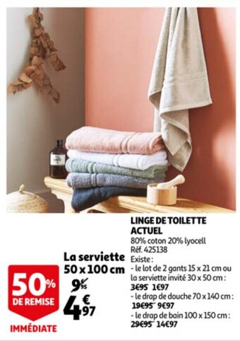 Auchan Linge de toilette actuel offre