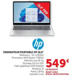 Hyper U HP ORDINATEUR PORTABLE 15,6" offre