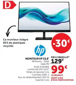 Hyper U HP MONITEUR 23,8" offre