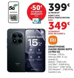 Hyper U XIAOMI REDMI NOTE 15 PRO 5G offre