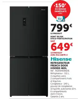 Hyper U Hisense REFRIGERATEUR FRENCH DOOR offre