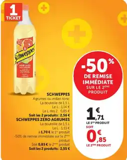 Super U Schweppes Agrumes offre