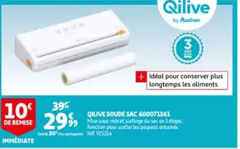 Auchan Qilive Soude Sac 600071561 offre