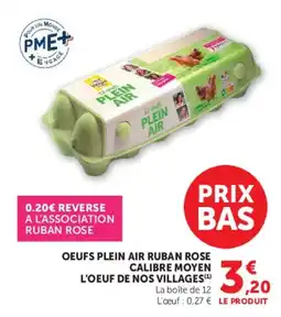 Super U RUBAN ROSE Oeufs plein air offre