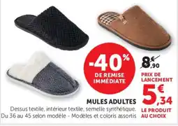 Super U MULES ADULTES offre