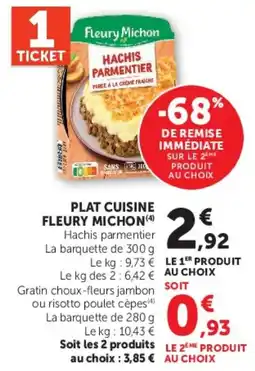 Super U Fleury Michon Hachis parmentier offre
