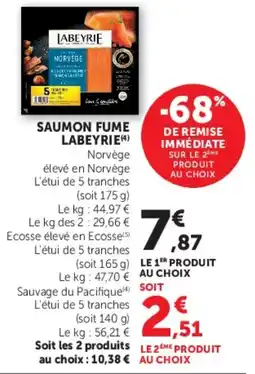 Super U LABEYRIE SAUMON FUME offre