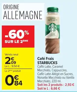 Carrefour STARBUCKS Café Frais offre