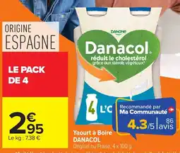 Carrefour Danacol Yaourt à Boire offre