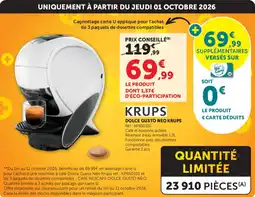Super U Krups dolce gusto neo offre