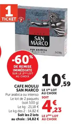 Super U SAN MARCO CAFÉ MOULU offre