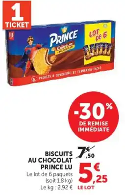 Super U PRINCE Biscuits au chocolat offre