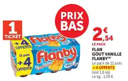 Super U Flanby Flan offre