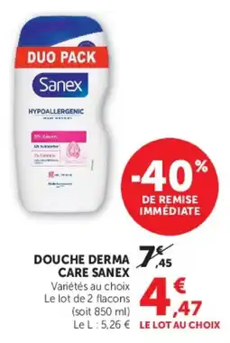 Super U Sanex Douche Derma Care offre