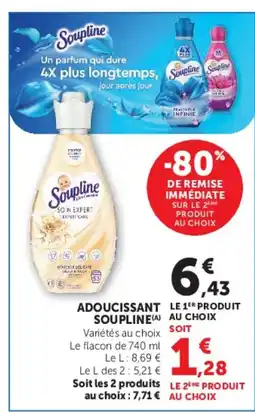 Super U Soupline Adoucissant offre