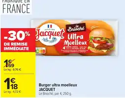 Carrefour JACQUET Burger ultra moelleux offre
