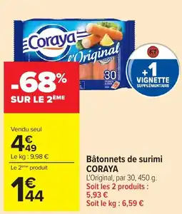Carrefour Coraya Bâtonnets de surimi offre