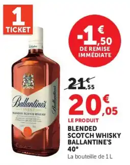 Super U Ballantine's Blended Scotch Whisky offre