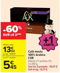 Carrefour L'OR Café moulu offre