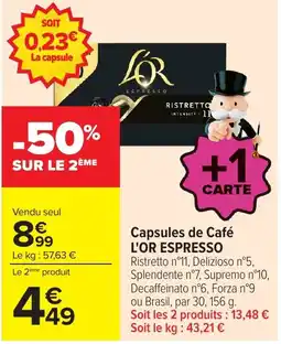 Carrefour L'OR ESPRESSO offre