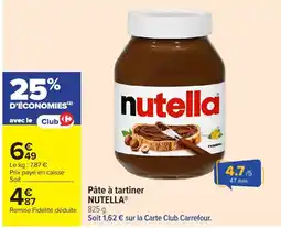 Carrefour Nutella Pâte à tartiner offre