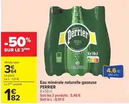 Carrefour Perrier Eau minérale naturelle gazeuse offre