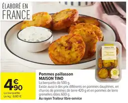 Carrefour MAISON TINO Pommes paillasson offre