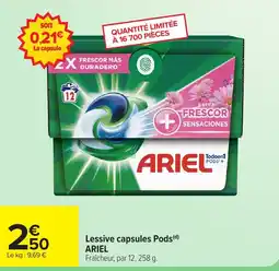 Carrefour ARIEL Lessive capsules Pods offre