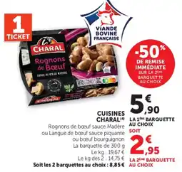 Super U CHARAL Rognons de Bœuf offre