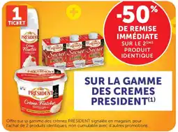 Super U President crème fraiche offre