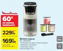 Carrefour Moulinex Machine à glaces offre